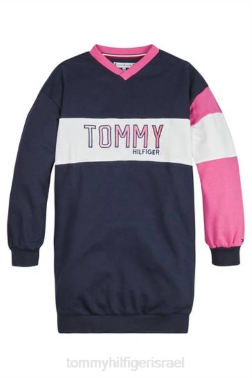 שמלת קולורבלוק וורסיטי NX203445 כְּחוֹל Tommy Hilfiger