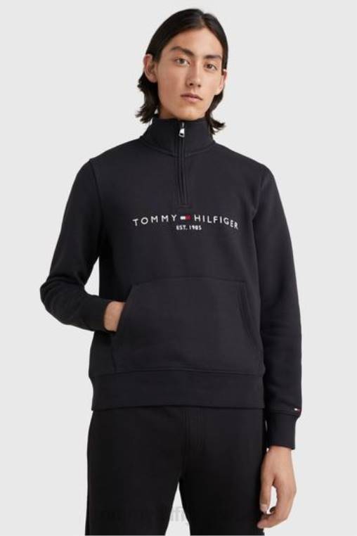 מגשר עם צווארון לוגו NX203451 שָׁחוֹר Tommy Hilfiger