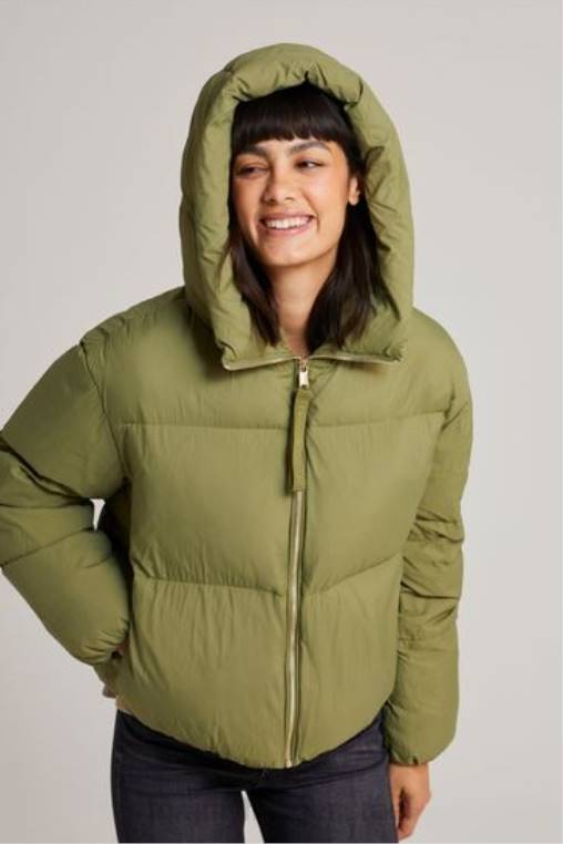 מעיל פוך ניילון טבעי NX203460 ירוק Tommy Hilfiger