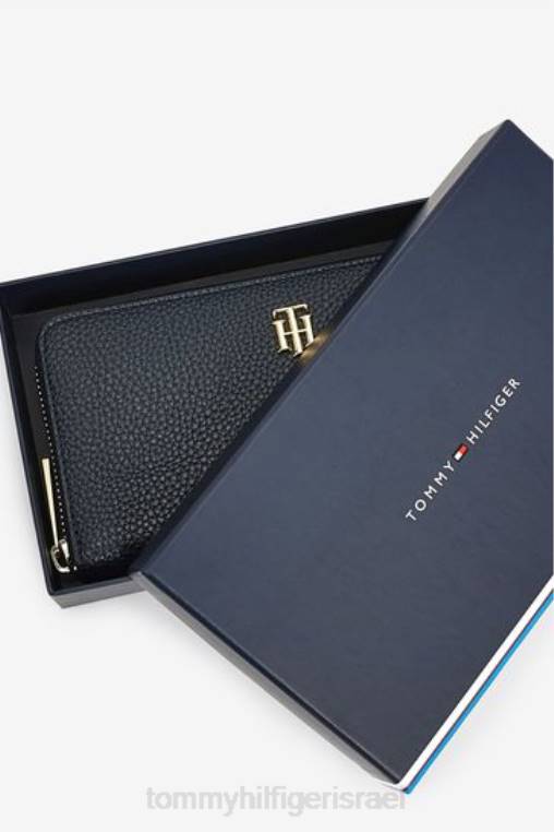 רוכסן מונוגרם מסביב לארנק NX203465 כְּחוֹל Tommy Hilfiger