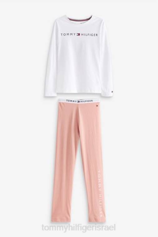 סט פיג'מות מקורי NX203476 לבן Tommy Hilfiger