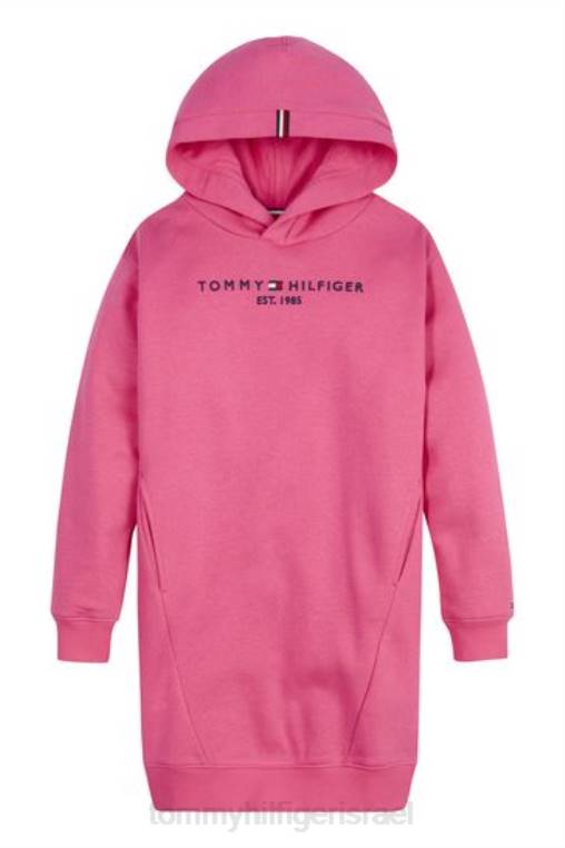 שמלת זיעה עם קפוצ'ון חיונית NX203491 וָרוֹד Tommy Hilfiger