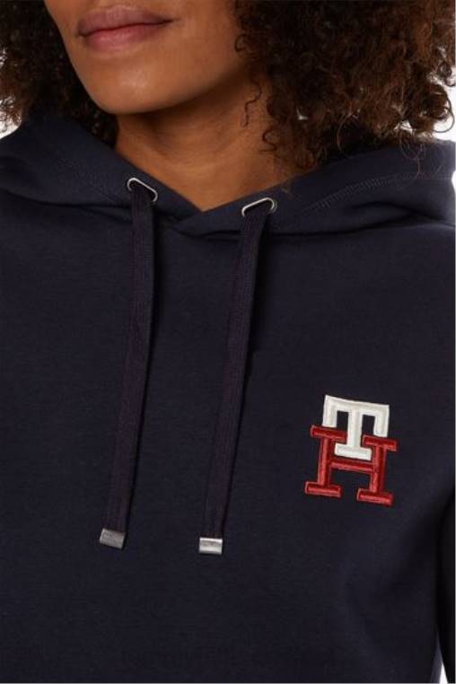 קפוצ'ון רקום במונוגרמה NX203508 כְּחוֹל Tommy Hilfiger