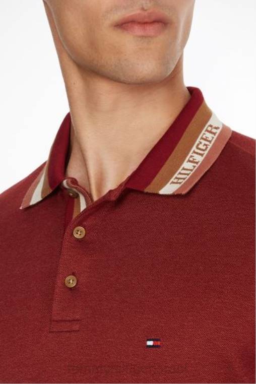 חולצת פולו מולין NX203545 אָדוֹם Tommy Hilfiger