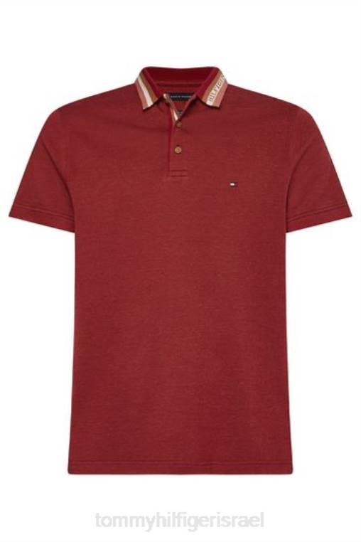 חולצת פולו מולין NX203545 אָדוֹם Tommy Hilfiger