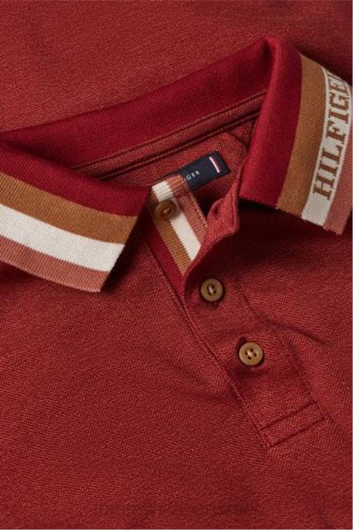 חולצת פולו מולין NX203545 אָדוֹם Tommy Hilfiger