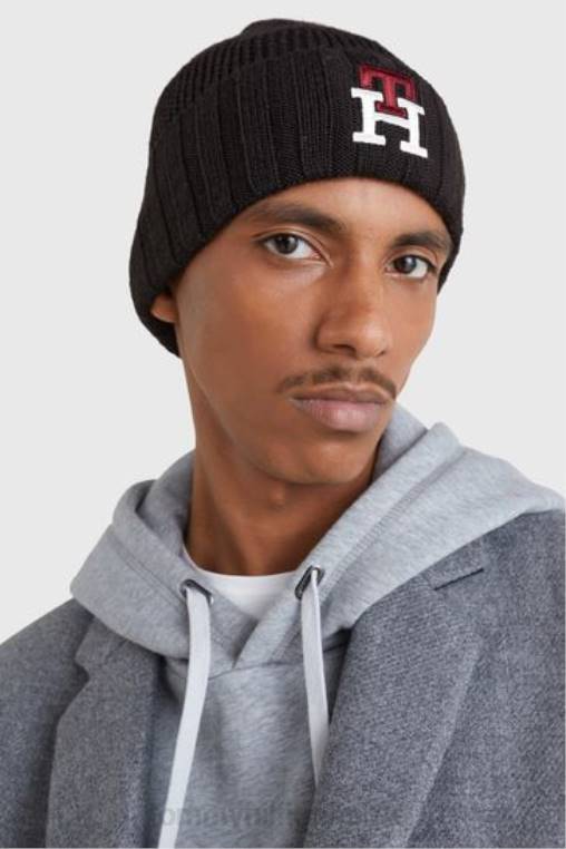 כפת מונוגרמה NX203549 שָׁחוֹר Tommy Hilfiger