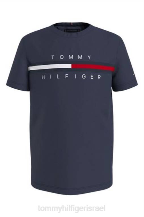 חולצת צלעות דגל NX203559 כְּחוֹל Tommy Hilfiger