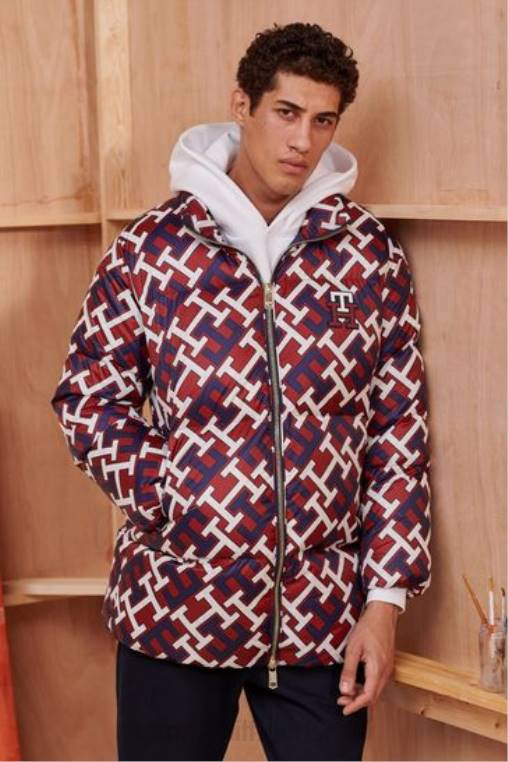 מעיל פוך עם אפס כוח משיכה NX203573 אָדוֹם Tommy Hilfiger