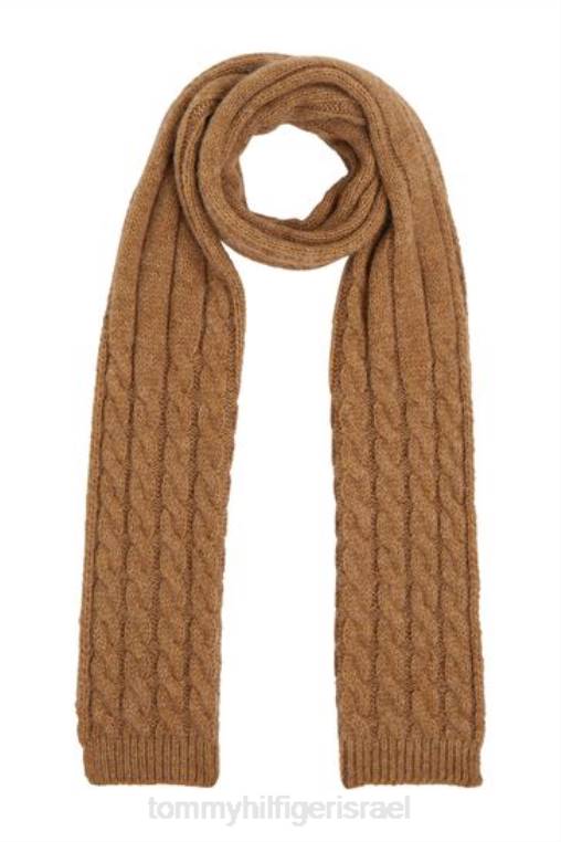 צעיף סריג כבלים נצחי NX203599 חום Tommy Hilfiger