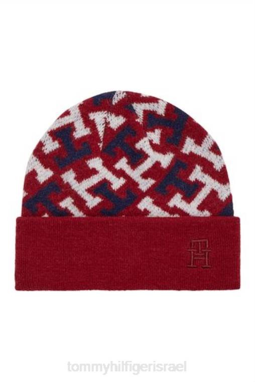 כפת מונוגרמה איקונית NX203602 אָדוֹם Tommy Hilfiger