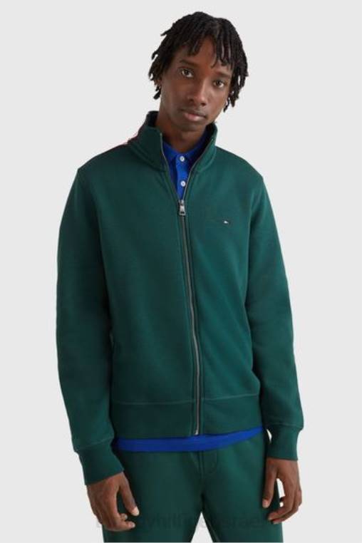 מגשר עם רוכסן פס גלובלי NX203614 ירוק Tommy Hilfiger