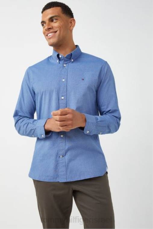 חולצת דובי גמישה NX203618 כְּחוֹל Tommy Hilfiger