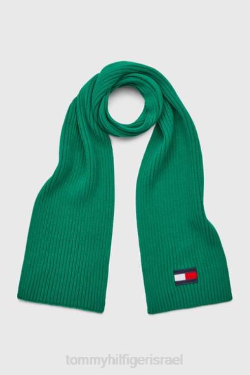 צעיף דגל גדול בפנים NX203621 ירוק Tommy Hilfiger