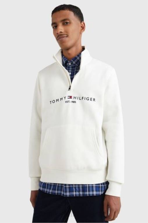 מגשר צוואר מדמה לוגו NX203657 לבן Tommy Hilfiger