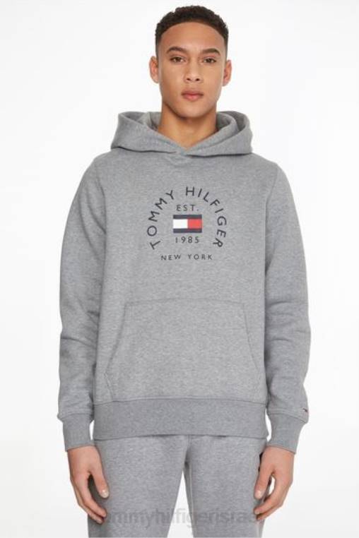 קפוצ'ון ארכיון דגל NX203663 אפור Tommy Hilfiger