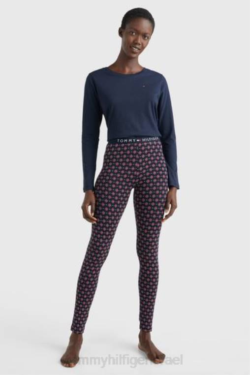 סט שינה עם שרוול ארוך וחותלות NX203665 כְּחוֹל Tommy Hilfiger