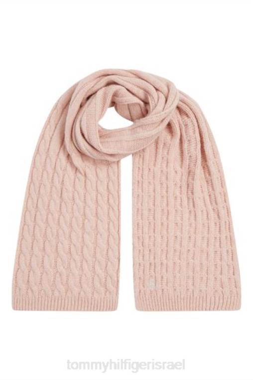 צעיף סריג כבלים נצחי NX203673 וָרוֹד Tommy Hilfiger