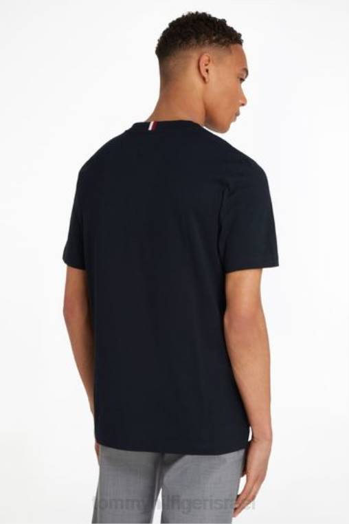 חולצת טריקו מונוגרמה חיונית NX203695 כְּחוֹל Tommy Hilfiger