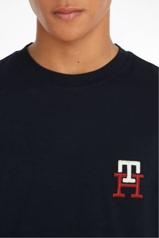 חולצת טריקו מונוגרמה חיונית NX203695 כְּחוֹל Tommy Hilfiger