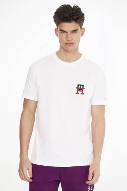 חולצת טריקו מונוגרמה חיונית NX203697 לבן Tommy Hilfiger