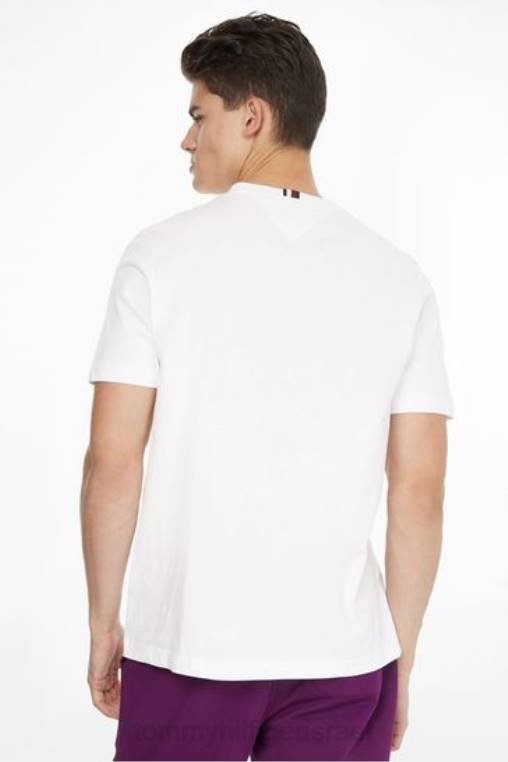 חולצת טריקו מונוגרמה חיונית NX203697 לבן Tommy Hilfiger