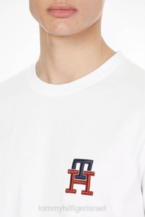 חולצת טריקו מונוגרמה חיונית NX203697 לבן Tommy Hilfiger