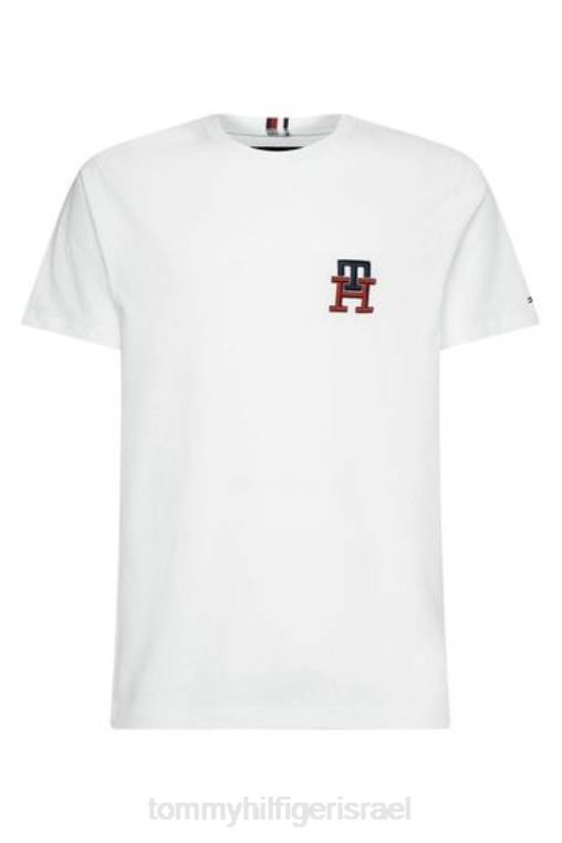 חולצת טריקו מונוגרמה חיונית NX203697 לבן Tommy Hilfiger