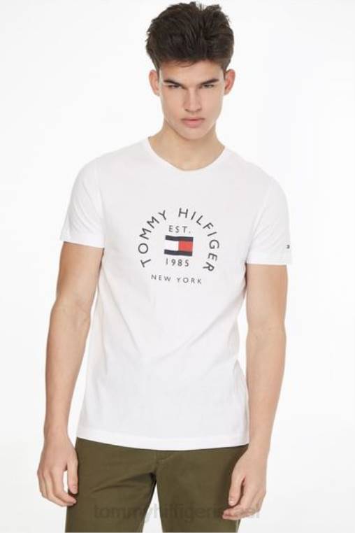 חולצת ארכיון דגל NX203704 לבן Tommy Hilfiger