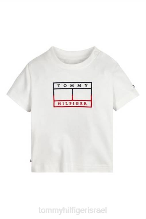 חולצת טריקו גרפית לתינוק NX203720 לבן Tommy Hilfiger