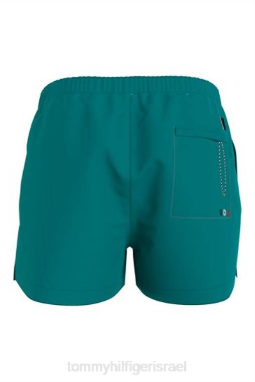 מכנסי ים עם לוגו גדולים וגבוהים NX203724 ירוק Tommy Hilfiger