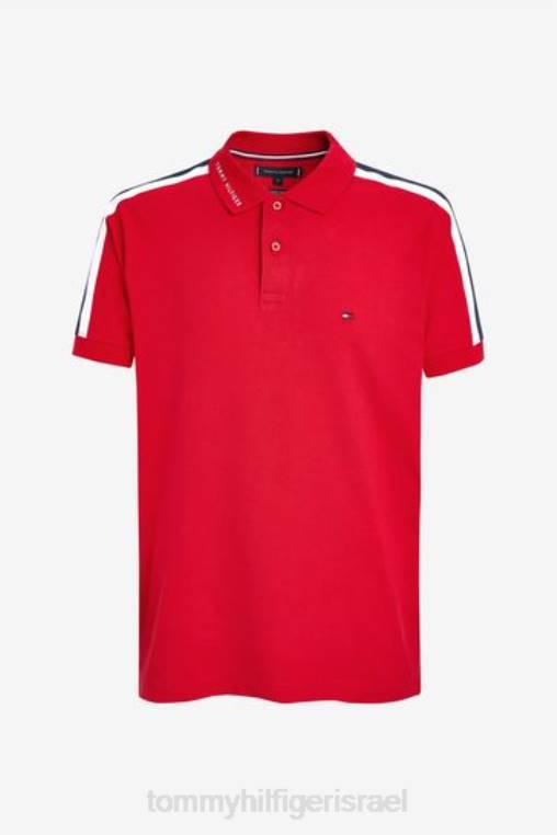 חולצת פולו רגילה עם לוגו של אייקונים NX203730 אָדוֹם Tommy Hilfiger