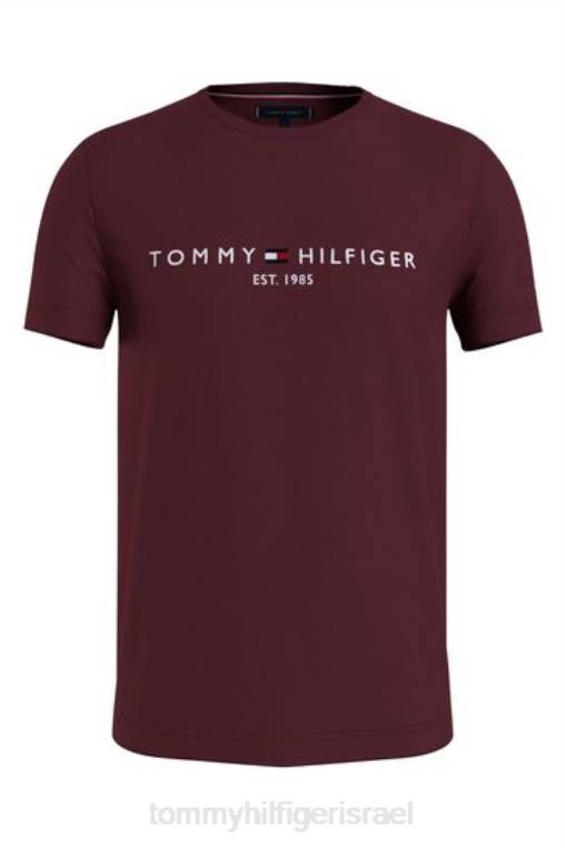 חולצת לוגו גדולה וגבוהה NX203731 אָדוֹם Tommy Hilfiger
