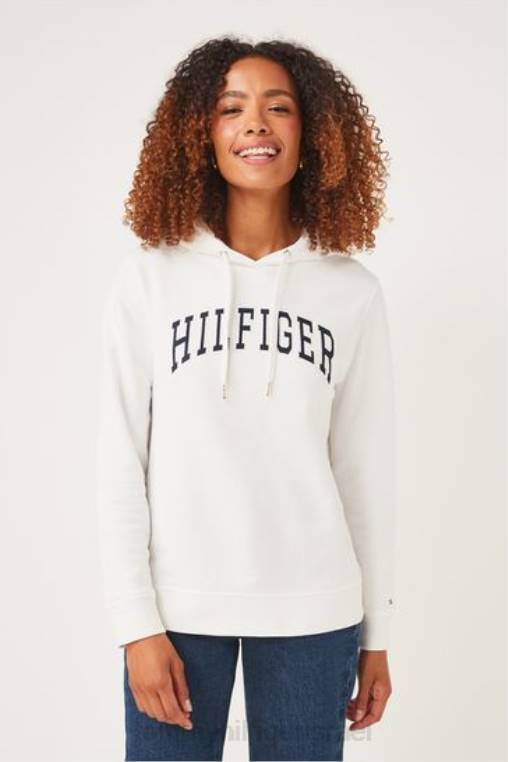 קפוצ'ון טבעי לאוניברסיטה NX203738 לבן Tommy Hilfiger