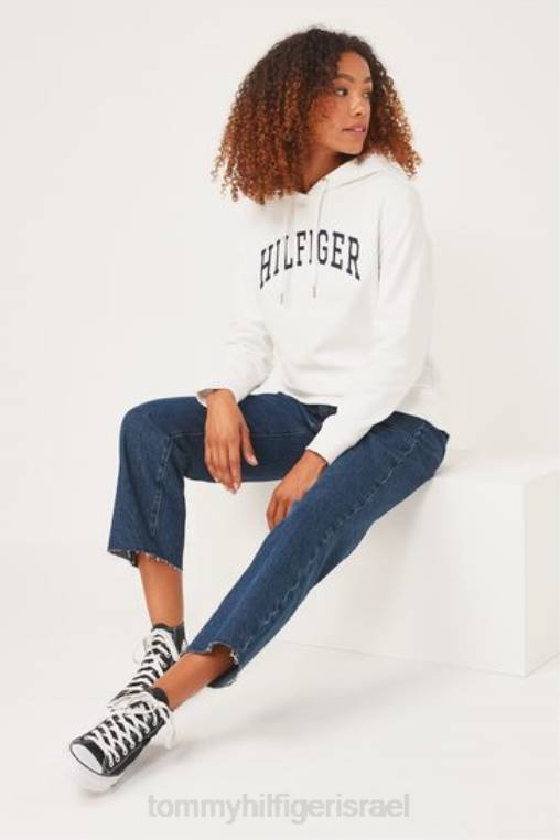 קפוצ'ון טבעי לאוניברסיטה NX203738 לבן Tommy Hilfiger