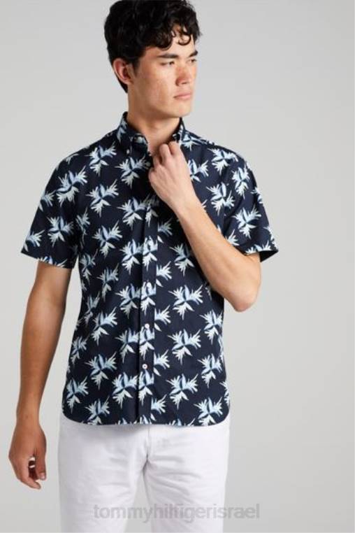 חולצה עם שרוולים קצרים עלים NX203752 כְּחוֹל Tommy Hilfiger