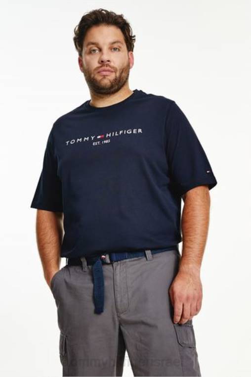 חולצת טי לוגו גדולה וגבוהה NX203781 כְּחוֹל Tommy Hilfiger