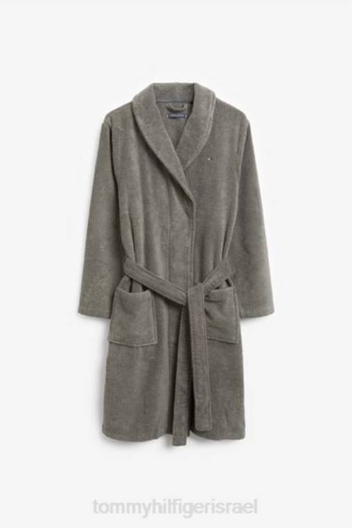 חלוק רחצה אייקון מכותנה NX203785 לבן Tommy Hilfiger