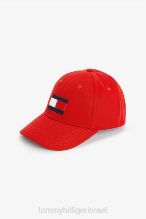 כובע בייסבול דגל גדול טבעי NX203795 אָדוֹם Tommy Hilfiger