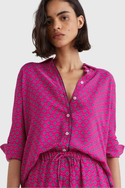 חולצת פלור פולארד NX203816 וָרוֹד Tommy Hilfiger