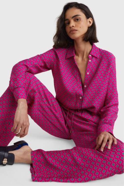 חולצת פלור פולארד NX203816 וָרוֹד Tommy Hilfiger