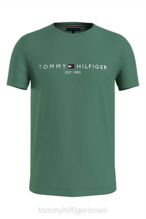 חולצת טריקו עם לוגו NX203819 ירוק Tommy Hilfiger