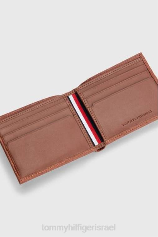 ארנק מיני פרימיום מעור NX203826 חום Tommy Hilfiger
