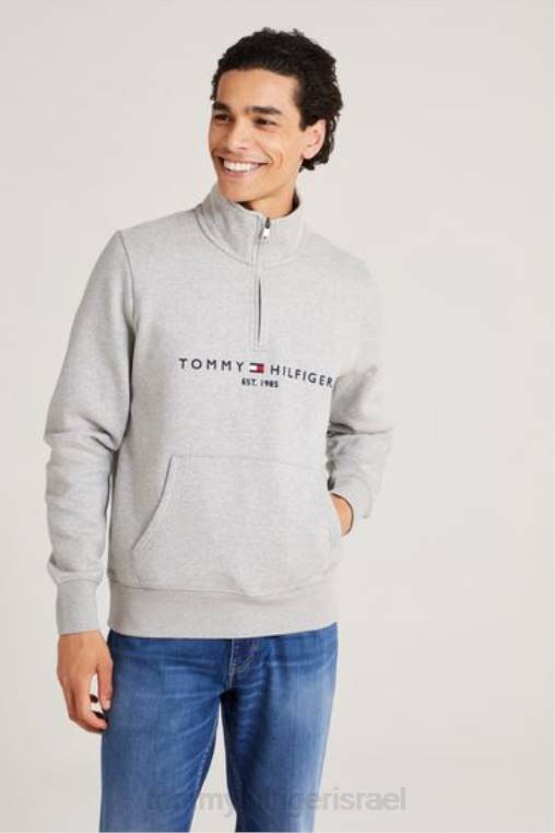 סווטשירט לוגו NX203827 אפור Tommy Hilfiger
