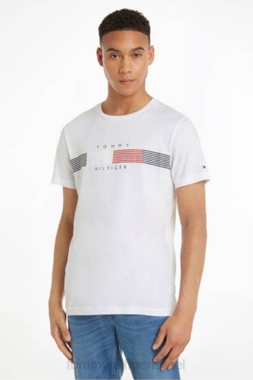 חולצה גרפית NX203828 לבן Tommy Hilfiger