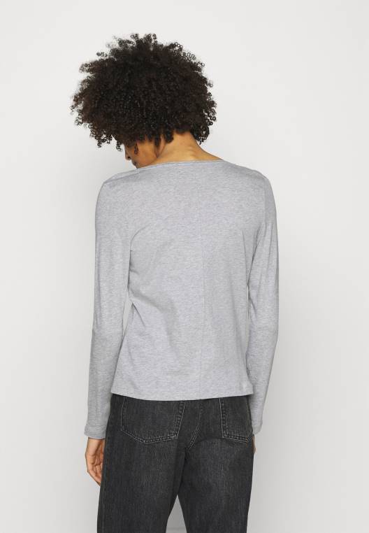 חלק עליון קלאסי עם שרוולים ארוכים NX203854 אפור Tommy Hilfiger