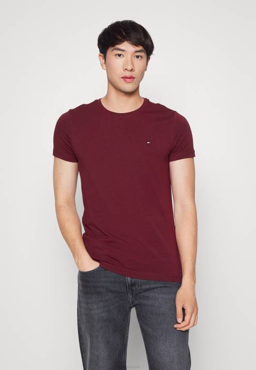 חולצת טריקו בסיסית NX203878 אודם עמוק Tommy Hilfiger