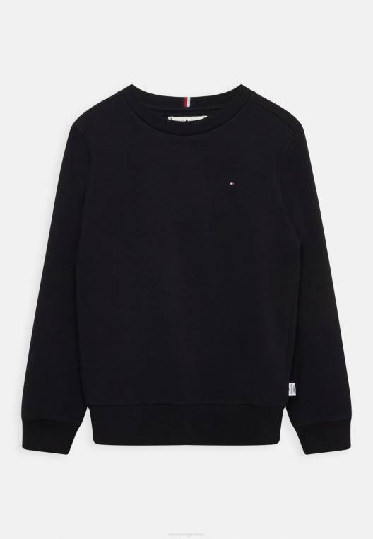 סווטשירט יוניסקס מוצק NX203883 כחול כהה Tommy Hilfiger