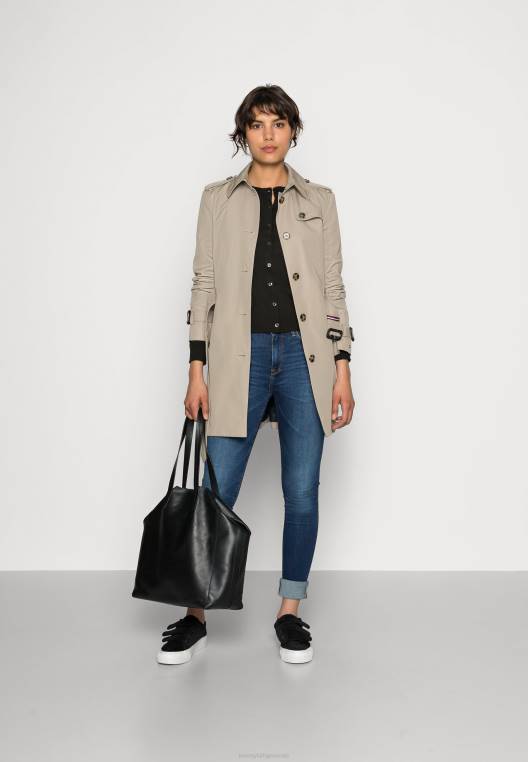 מעיל טרנץ' חד חזה מורשת NX203892 גוון בינוני Tommy Hilfiger