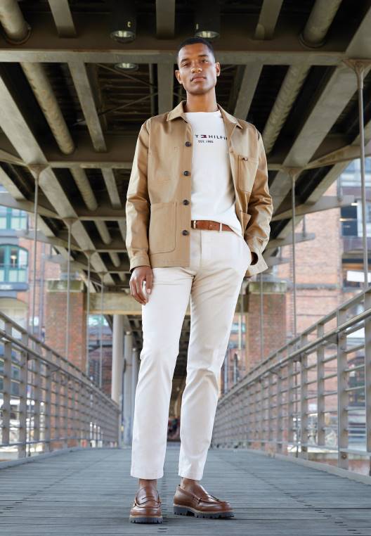 חולצת טי עם הדפס לוגו NX203893 לבן Tommy Hilfiger